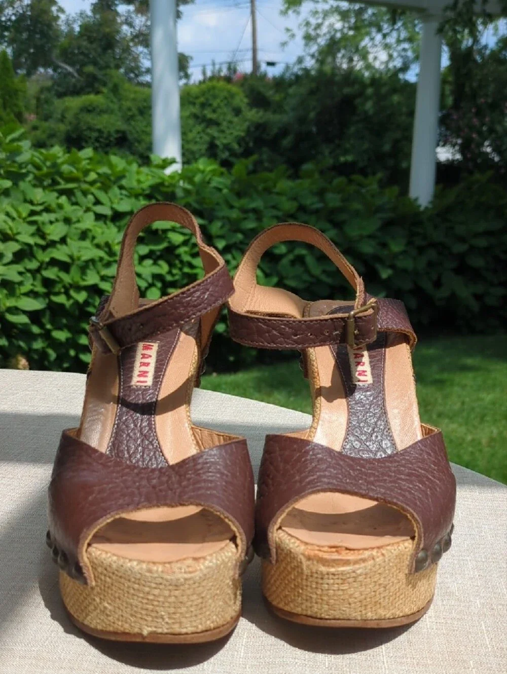 Vintage MARNI bird block Heels